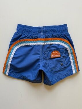 Sundek Boys Blue Swim Shorts - Short Elastic Waist Iconic Taffeta - Size 4